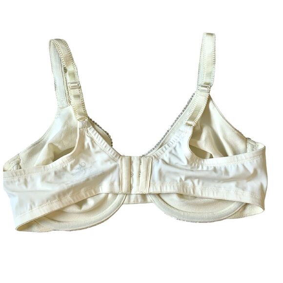 Olga Luxury Lift Underwire Lace Bra 35063 40C NWT Butterscotch Ivory Cream Beige - Picture 4 of 9